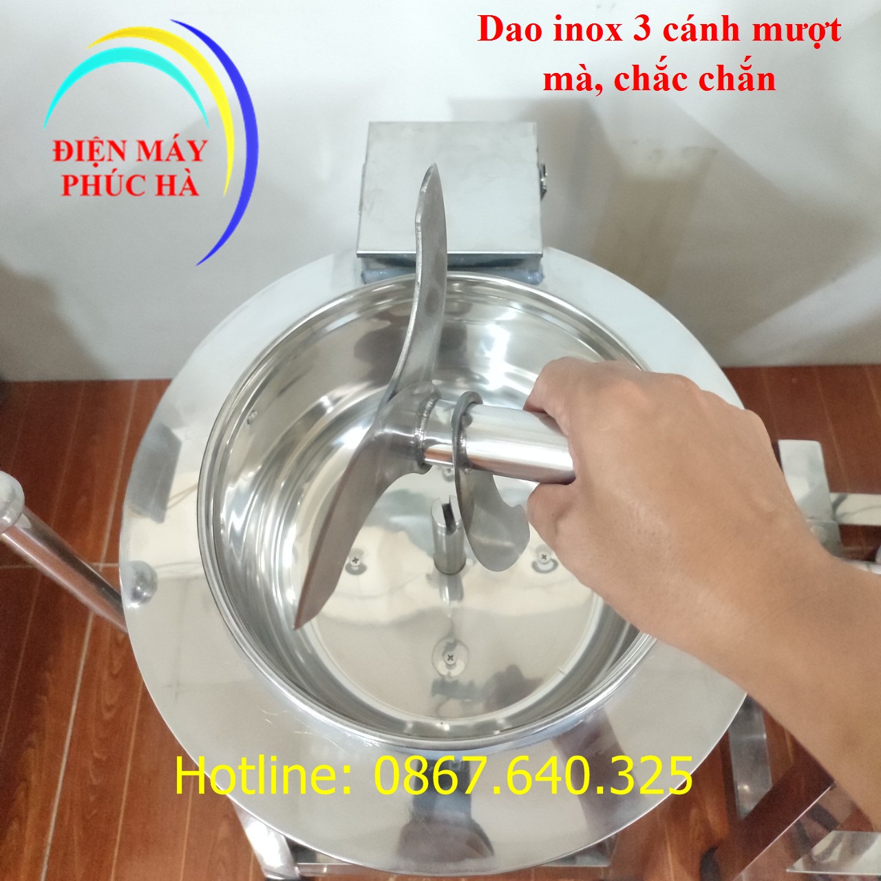 Máy Xay Giò Chả 3Kg Động Cơ 2.2Kw