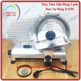 Máy Thái Thịt Đông Lạnh ES250 - Ảnh tổng thể sản phẩm, toàn thân, góc chính diện, chất liệu máy bằng nhôm đúc bền đẹp