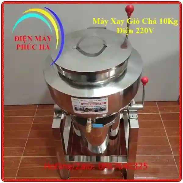 Máy xay giò chả 10kg inox 304