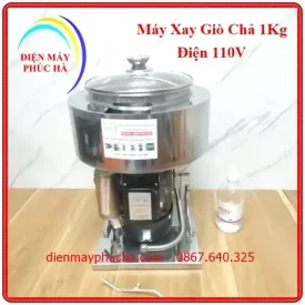 Máy xay giò chả 1kg dùng điện 110v cối xay inox 304