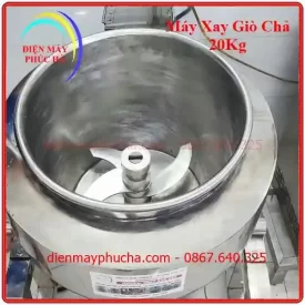 Cấu tạo cối xay máy xay giò chả 20kg Biến Tần 3 pha