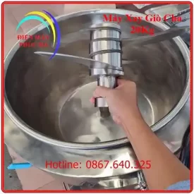 Máy Xay Giò Chả 20Kg Điện 3 pha: bộ dao bằng inox 304, rút thả thuận tiện khi sử dụng