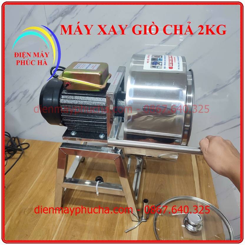 Máy xay giò chả 2kg cối nghiêng