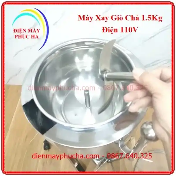 Cấu tạo của Máy xay giò chả 2kg dùng điện 110v cối xay inox 304