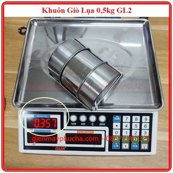 Khuôn đóng giò chả lụa loại 0,5kg