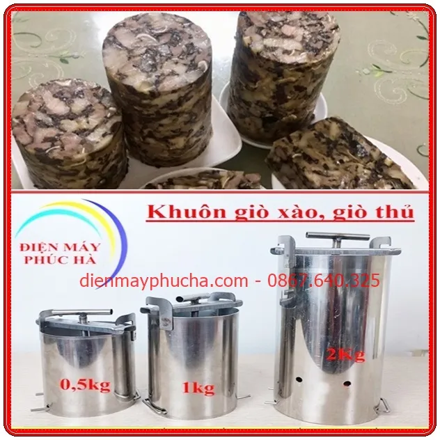 Khuôn làm giò xào giò thủ inox dày chắc chắn