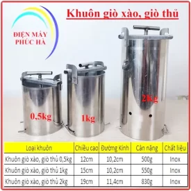 Các loại khuôn làm giò xào giò thủ 0,5kg 1kg 2kg