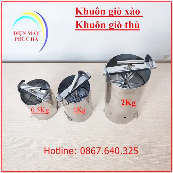 Khuôn làm giò xào giò thủ 0,5kg 1kg 2kg Inox dày chắc chắn
