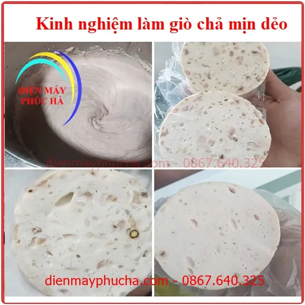 Kinh nghiệm khi làm giò chả đúng kỹ thuật sẽ cho thành phẩm mịn dẻo
