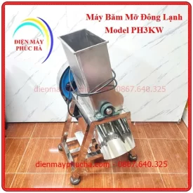 Máy Chặt Mỡ Đông Lạnh 3Kw 380v - Ảnh tổng thể sản phẩm, toàn thân, góc chính diện, chất liệu inox bền đẹp, năng suất cao.