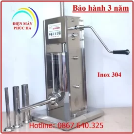 Máy đùn xúc xích 3 lít chất liệu inox 304 với khung chân chắc chắn