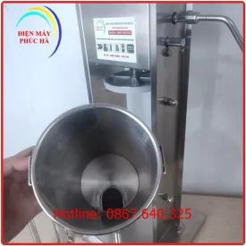 Máy đùn xúc xích 5 lít chất liệu inox 304 có bầu chứa mọc tròn, mượt