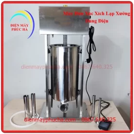 Máy đùn xúc xích 15 lít chất liệu inox 304 với khung chân chắc chắn