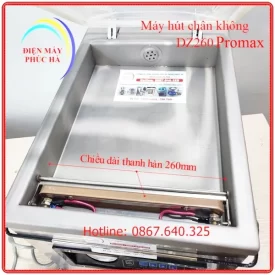 Máy hút chân không đặt bàn DZ260 có chiều dài đường hàn 26cm, đường hàn kín, chắc