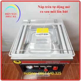 Máy hút chân không công nghiệp DZ400 có 2 đường hàn, chiều dài mỗi đường hàn 40cm, rộng 10mm