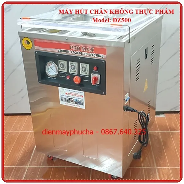 Máy hút chân không công nghiệp DZ500 có buồng hút lớn, không kén túi hút