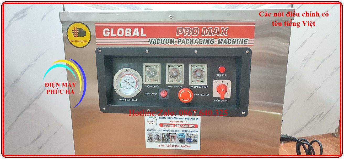 Máy Hút Chân Không DZQ500 Pro Max Hàng Cơ Nút Đỏ