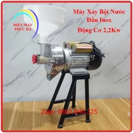 Máy xay bột gạo nước đầu inox động cơ 2,2kw