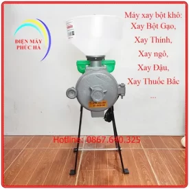 Máy xay bột khô động cơ 1,5kw dây đồng, thân máy nhỏ gọn