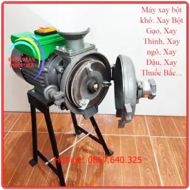 Máy xay bột khô động cơ 1,5kw có đầu nghiền được thiết kế tối ưu cho việc xay nhỏ hạt khô