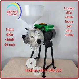 Máy xay bột nước đầu meka động cơ 1,5kw có đá nghiền đường kính 14cm