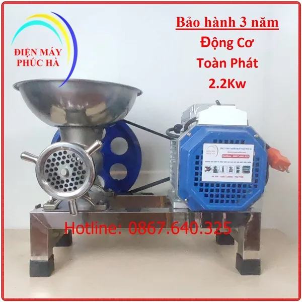 Máy xay đùn thịt cối inox 22