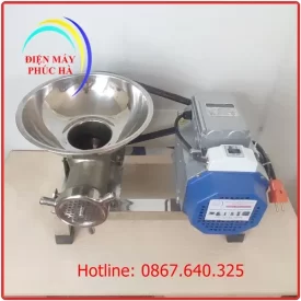 Máy xay đùn thịt cối inox 32 có họng rộng, dễ dàng xay được miếng thịt lớn