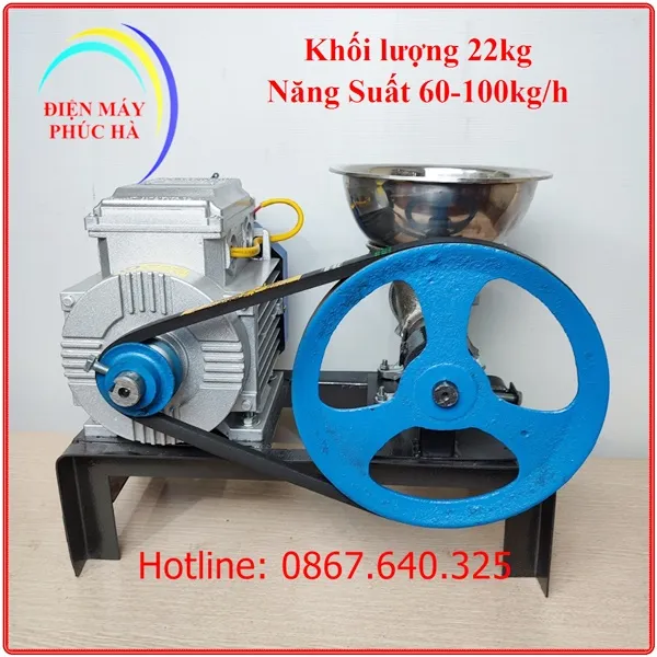 Máy xay đùn thịt cối gang 12 với lưỡi dao sắc, sàng thép bén, trục xoắn khít