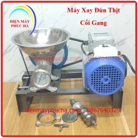 Máy xay đùn thịt cối gang 22 với lưỡi dao sắc, sàng thép bén, trục xoắn khít