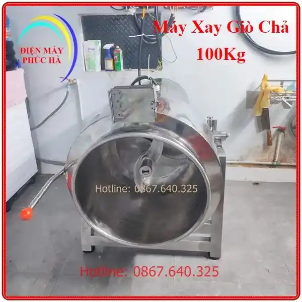 Máy xay giò chả 100kg inox 304
