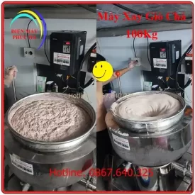 Máy Xay Giò Chả 100Kg Biến Tần 3 pha – cối nghiêng 90 độ để đổ mọc và dễ dàng vệ sinh
