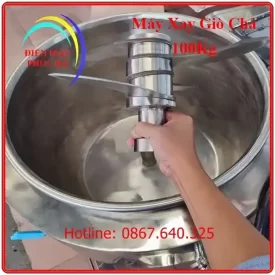 Cấu tạo cối xay máy xay giò chả 100kg Biến Tần 3 pha