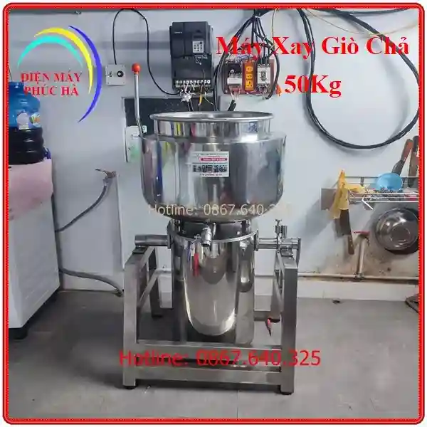 Máy xay giò chả 50kg Điện Máy Phúc Hà