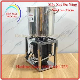 Máy xay rau củ quả 2kg động cơ 1100w nồi inox cao 25cm, khung chân inox