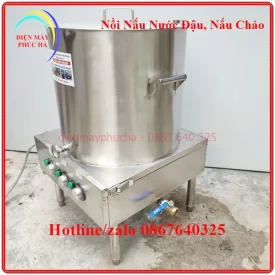 Nồi Nấu Cháo - Nấu Súp - Nấu Nước Đậu Dùng Điện có vòi xả, các nút điều chỉnh nhiệt