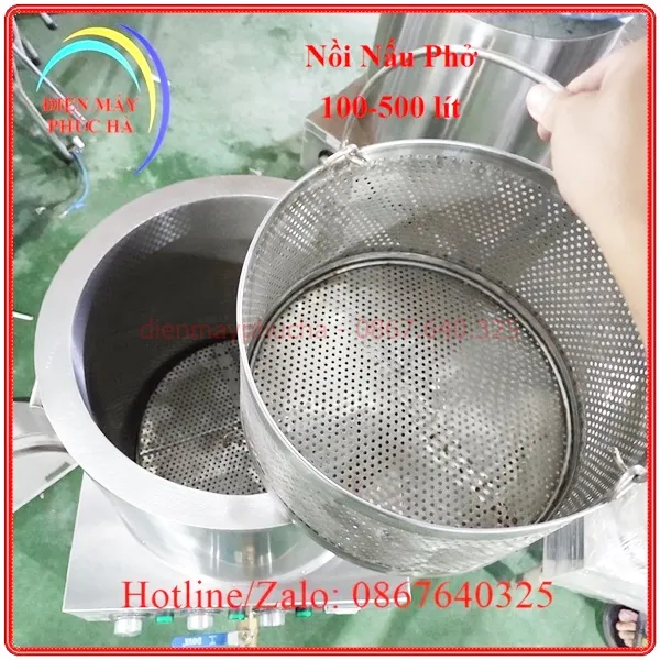Nồi nấu phở 100-110-120 lít có thanh nhiệt tốt, bền