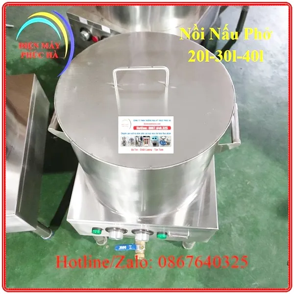 Nồi nấu phở 20 lít-30 lít-40 lít có khung chân chắc chắn, nox dày dặn