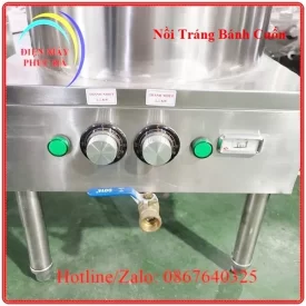Nồi tráng bánh cuốn dùng điện 1 pha 220V, có nút điều chỉnh nhiệt độ