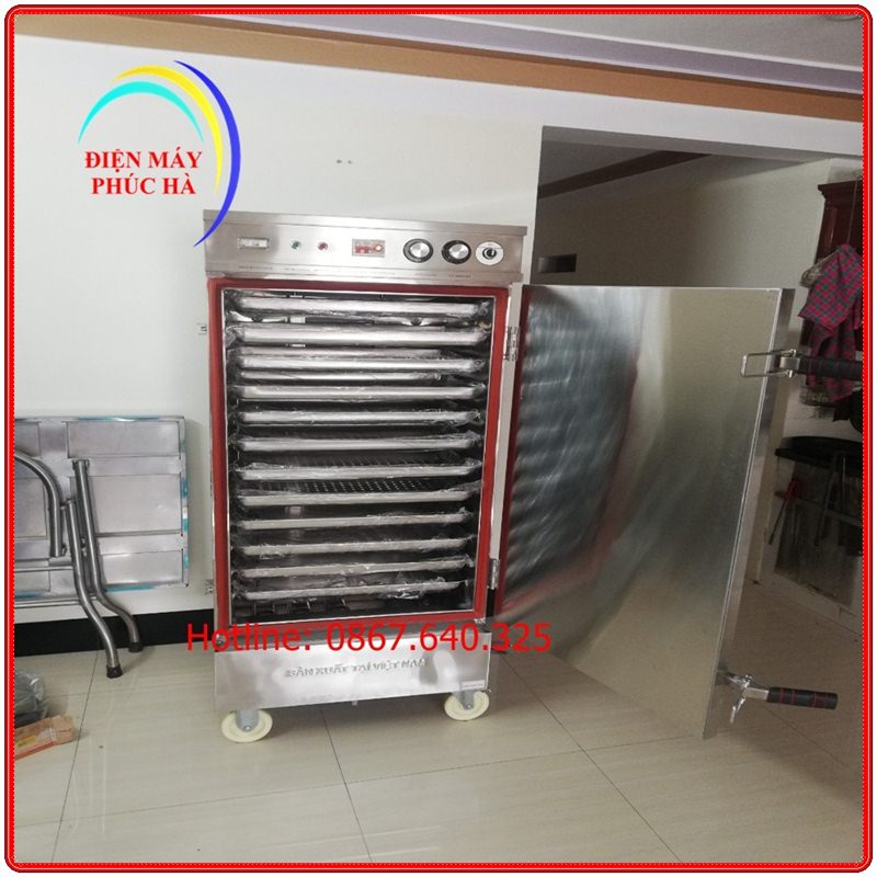 Tủ Hấp Bánh Bao 12 Khay