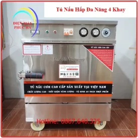 Tủ nấu hấp đa năng 4 khay