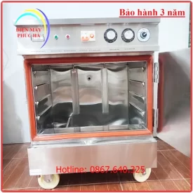 Tủ nấu hấp đa năng 4 khay được chế tạo từ inox chất lượng cao, 4 tầng khay, mỗi tầng cách nhau 8,5cm