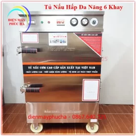 Tủ nấu hấp đa năng 6 khay