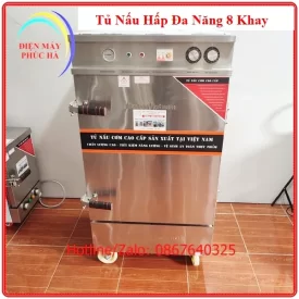 Tủ nấu hấp đa năng 8 khay
