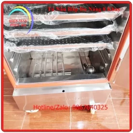Tủ nấu hấp đa năng 8 khay được chế tạo từ inox chất lượng cao, 8 tầng khay, mỗi tầng cách nhau 8,5cm