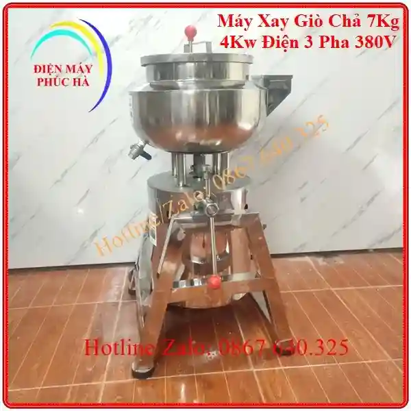 Máy xay giò chả 7kg inox 304