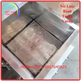 Nồi luộc bánh trưng bằng điện có hình vuông, tôi ưu cho việc xếp bánh