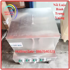 Nồi luộc bánh trưng bằng điện chất liệu inox dày chắc chắn