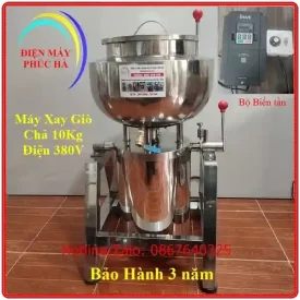 Máy xay giò chả 10kg dùng biến tần 3 pha Điện Máy Phúc Hà