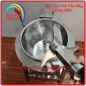 Máy Xay Giò Chả 8Kg Điện 3 Pha: bộ dao bằng inox 304, rút thả thuận tiện khi sử dụng