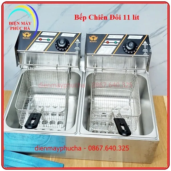 Bếp chiên đôi dùng điện loại 11lit